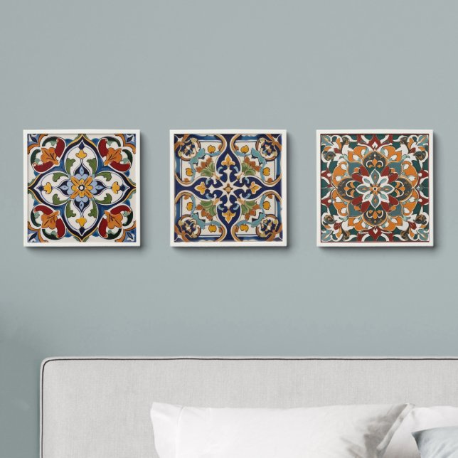 Traditional Spanish Ceramic Tile Style Abstract (Bedroom)