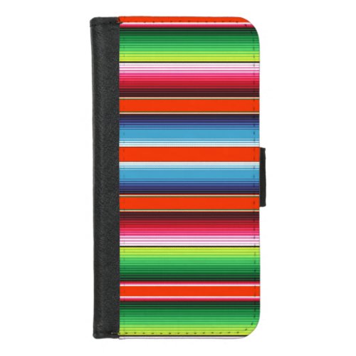 Traditional Spanish Serape Fiesta Mexican Blanket iPhone 87 Wallet Case