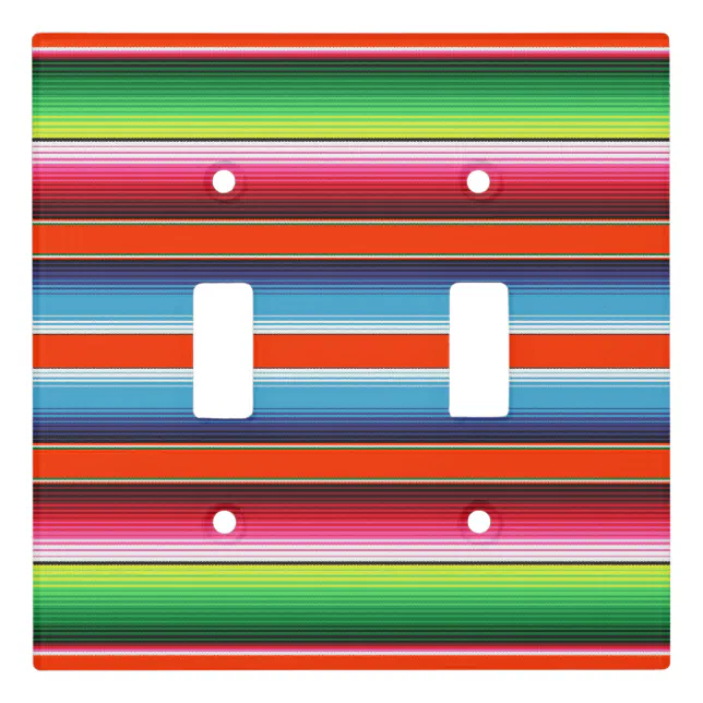 Traditional Spanish Serape Fiesta Mexican Blanket Light Switch Cover