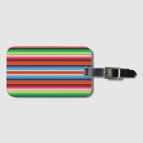 Traditional Spanish Serape Fiesta Mexican Blanket Luggage Tag