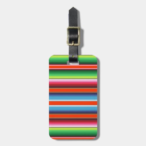 Traditional Spanish Serape Fiesta Mexican Blanket Luggage Tag