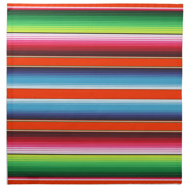 Traditional Spanish Serape Fiesta Mexican Blanket Napkin (Front)