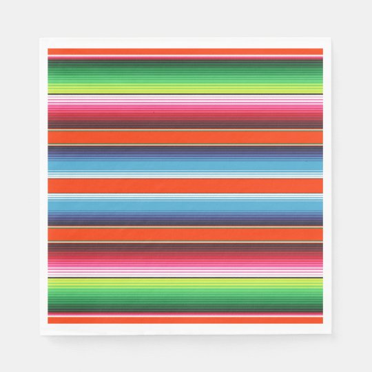 Traditional Spanish Serape Fiesta Mexican Blanket Paper Napkin