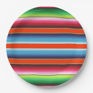 Traditional Spanish Serape Fiesta Mexican Blanket Paper Plates