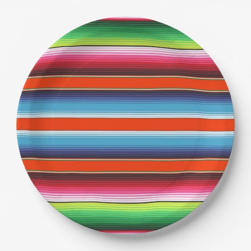 Traditional Spanish Serape Fiesta Mexican Blanket Paper Plates