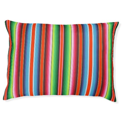 Traditional Spanish Serape Fiesta Mexican Blanket Pet Bed