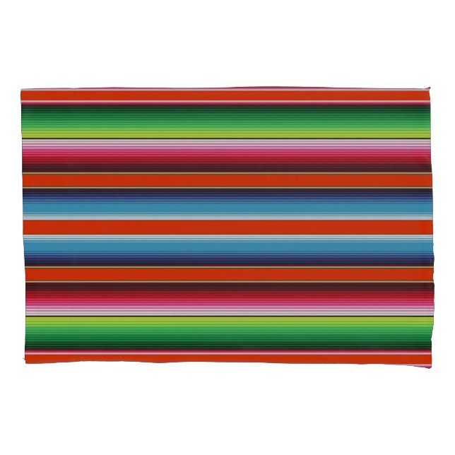 Traditional Spanish Serape Fiesta Mexican Blanket Pillowcase (Front)