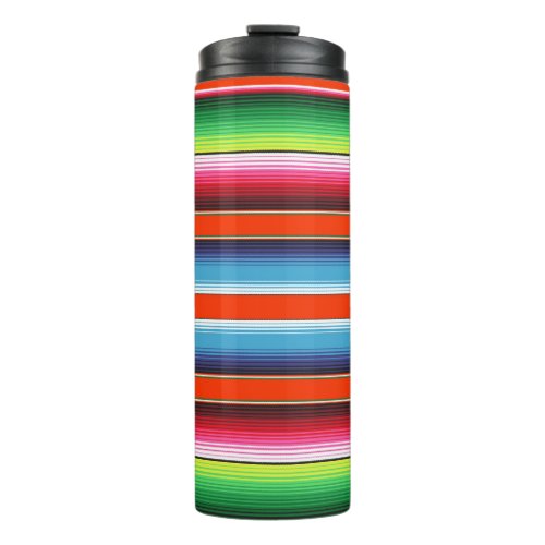 Traditional Spanish Serape Fiesta Mexican Blanket Thermal Tumbler