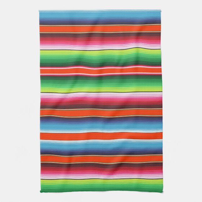 Traditional Spanish Serape Fiesta Mexican Blanket Towel (Vertical)