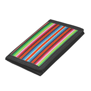 Traditional Spanish Serape Fiesta Mexican Blanket Tri-fold Wallet