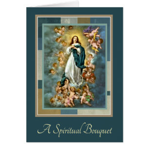 Traditional Spiritual Bouquet Assumption Mary Cards