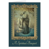 Traditional Spiritual Bouquet Virgin Mary Card (Front)