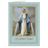 Traditional Spiritual Bouquet Virgin Mary  Card (Front)