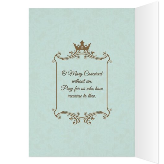 Traditional Spiritual Bouquet Virgin Mary  Card (Inside (Left))