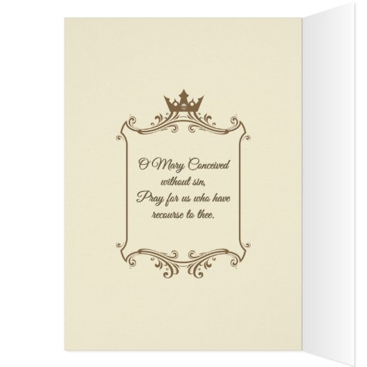 Traditional Spiritual Bouquet Virgin Mary Card (Inside (Left))