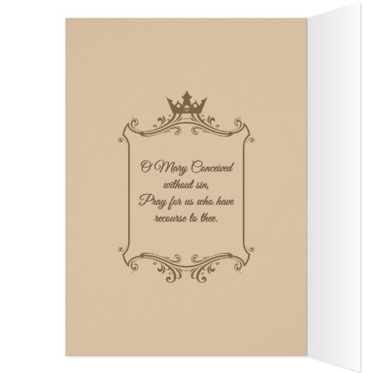 Traditional Spiritual Bouquet Virgin Mary Card (Inside (Left))