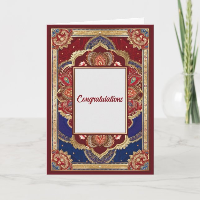 Traditional Splendor - Regal Style Wedding Card  (Front)