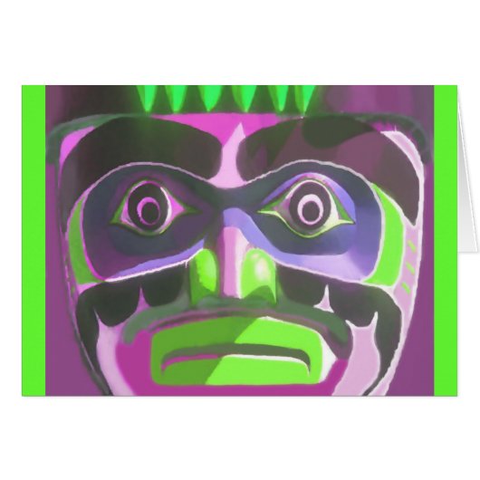 Traditional Squamish Totem (Front Horizontal)