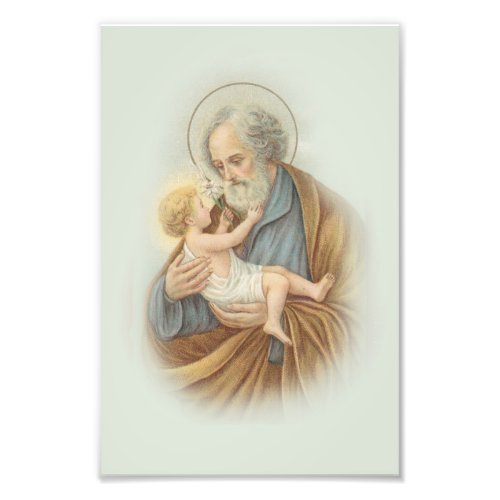 Traditional St Joseph  Child Jesus Photo Print