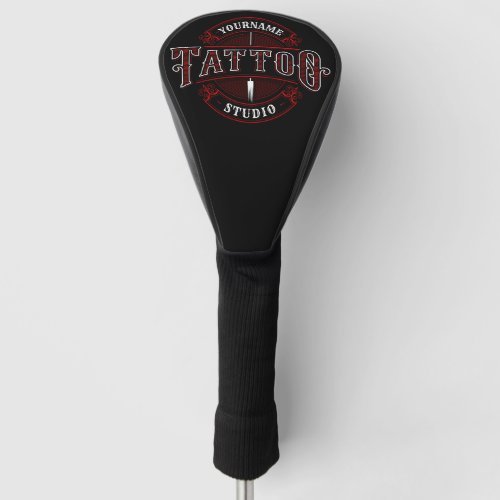 Traditional Style ADD NAME Tattoo Studio Shop Golf Head Cover