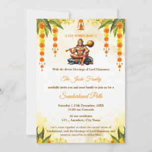 Traditional Sundarkand Path Invitation Card