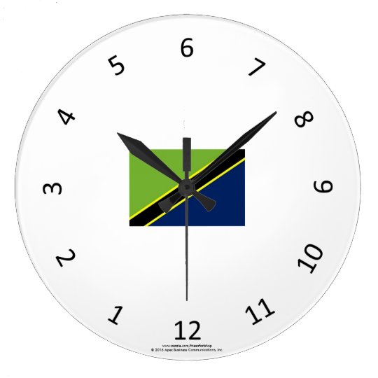 Traditional Swahili Clock with Tanzanian Flag