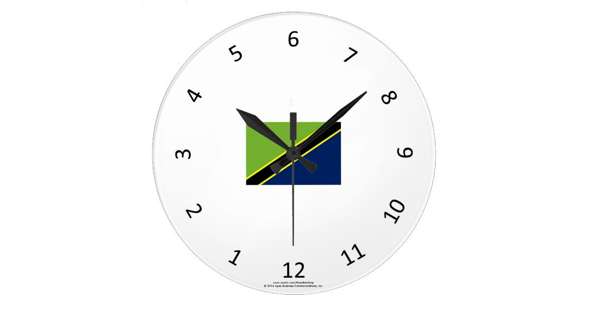 Traditional Swahili Clock with Tanzanian Flag Zazzle