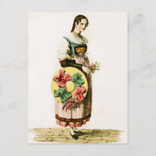 Traditional Swiss costume of the Canton of Lucerne Postcard