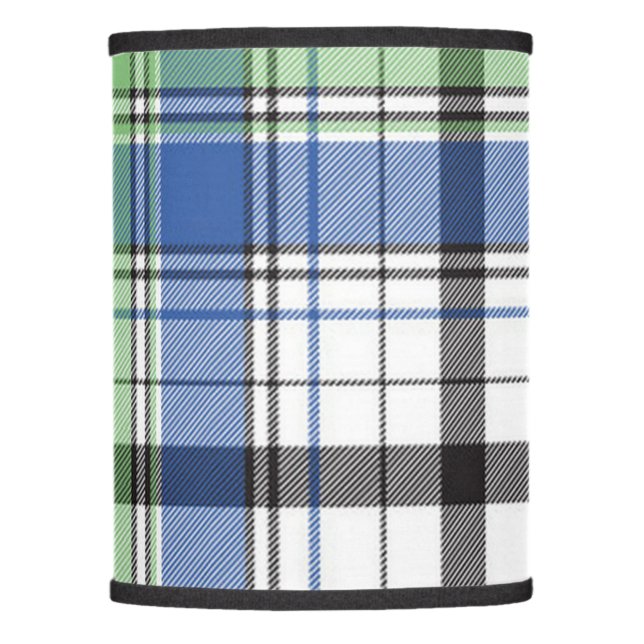 Traditional Tartan Plaid in Blue and Green Lamp Shade (Front)