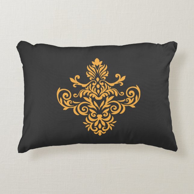 Traditional Tattoo Art Inspired Design Accent Pillow (Front)