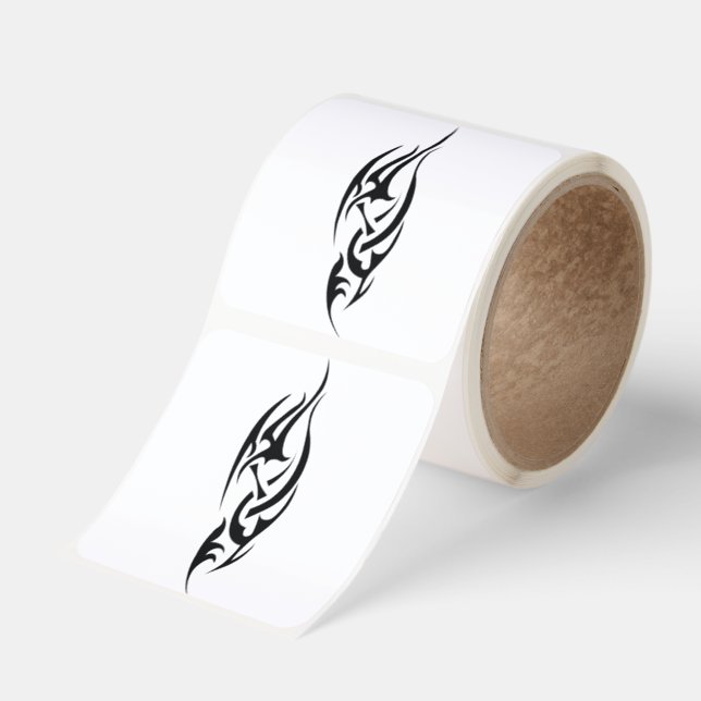 Traditional Tattoo Art Inspired Design Square Sticker (Roll)