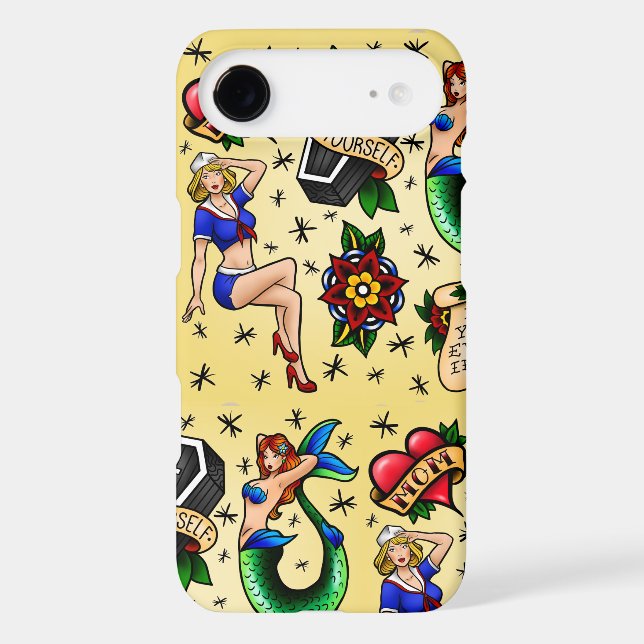 Traditional Tattoo Flash Phone Case (Back)