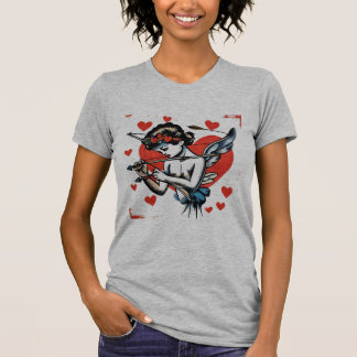 Traditional Tattoo Heart & Cupid T-Shirt