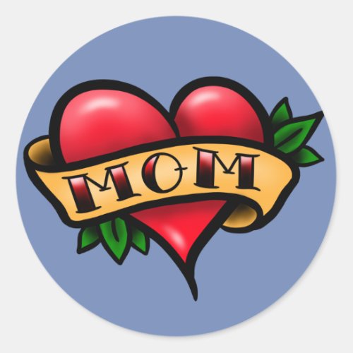 Traditional Tattoo Mom Sticker