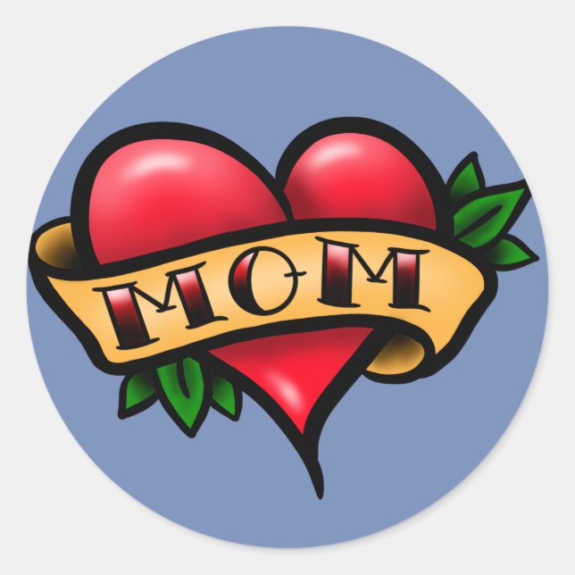 Traditional Tattoo Mom Sticker (Front)