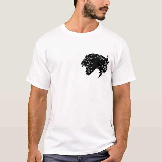 Traditional tattoo panther design T-Shirt (Front)