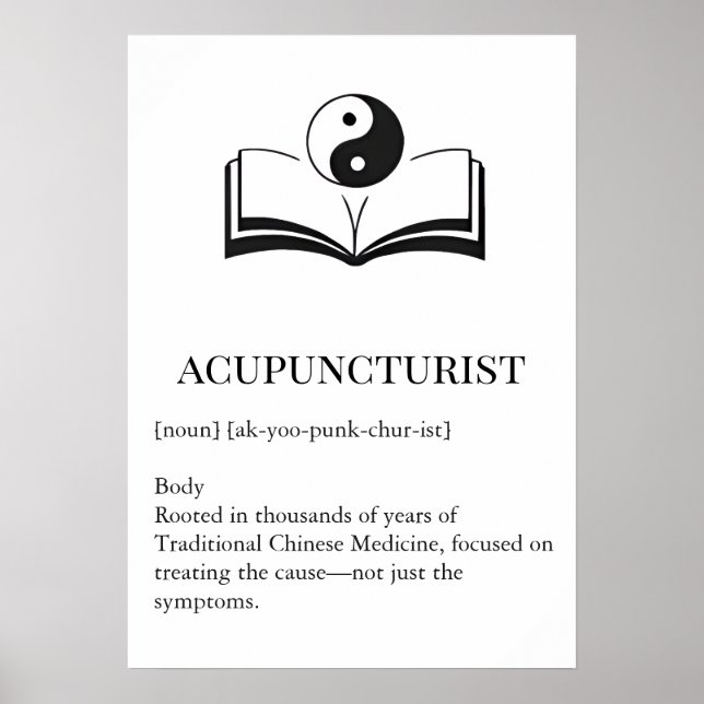 Traditional TCM Wall Art for Acupuncturist (Front)
