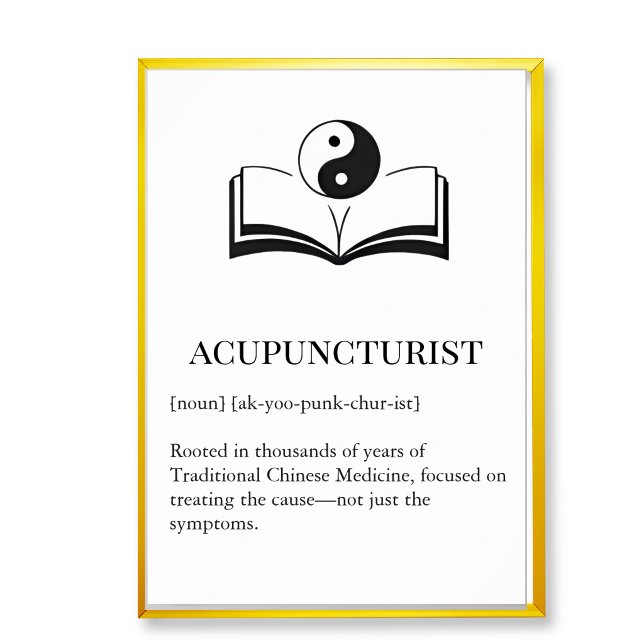 Traditional TCM Wall Art for Acupuncturist (Acupucture clinic wall decor art,  acupuncture wall chart)