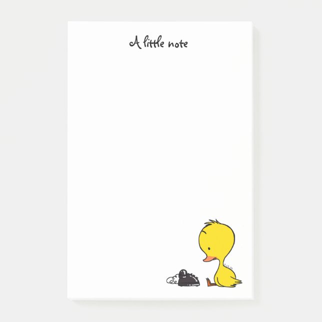 traditional telephone & cute ducky post-it notes (Front)