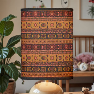 Traditional Terracotta Ethnic Tribal Boho Pattern Lamp Shade