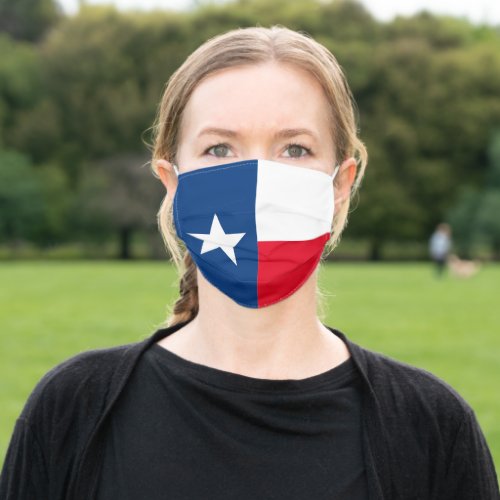 Traditional Texas Flag Adult Cloth Face Mask