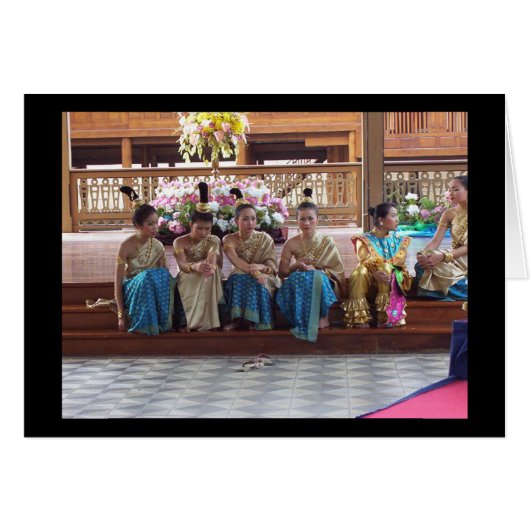 Traditional Thai Dancers take a break! Cards (Front Horizontal)