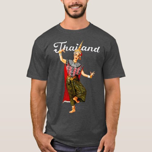 Traditional Thai Dancing Art T_Shirt
