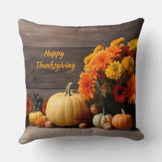 Traditional Thanksgiving Throw Pillow