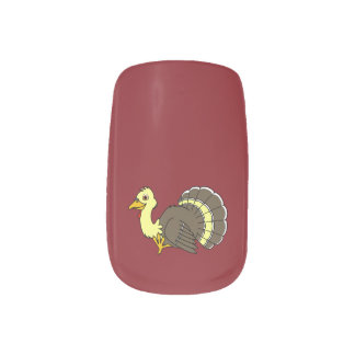 Traditional Thanksgiving Turkey in Yellow Minx Nail Wraps