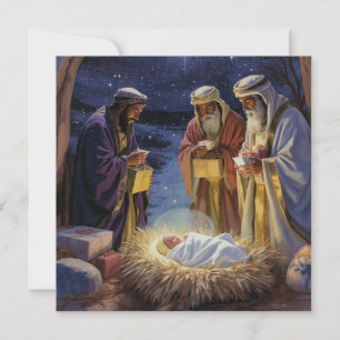 Traditional Three Wise Men Nativity Invitation