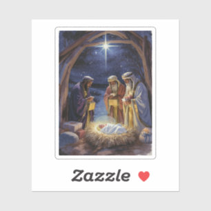 Traditional Three Wise Men Nativity Sticker