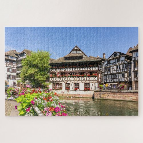 Traditional Timber Houses Strasbourg France Travel Jigsaw Puzzle