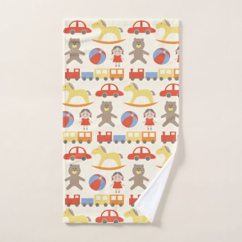 Traditional toy all_over print hand towel 
