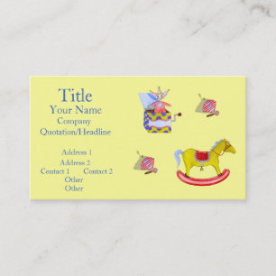 Traditional Toys/Primary Colours Business Card
